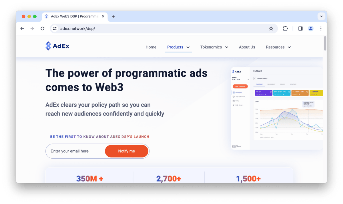 AdEx — a Web3-native advertising platoform