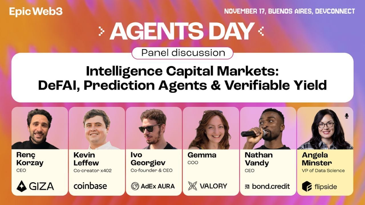 Ivo on the DeFAI panel at Agents day