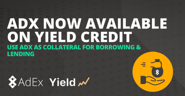 ADX Now Available for Borrowing and Lending on Yield Credit